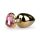 Easytoys Metal No.8 - Analplugg med hjärtformad bas - guld-rosa (3,5 cm)