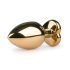 Easytoys Metal No.8 - Analplugg med hjärtformad bas - guld-rosa (3,5 cm)