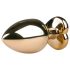 Easytoys - analplugg hjärtformad bas - metall guld-rosa 3,5 cm