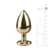 Easytoys Metal No.8 - Analplugg med hjärtformad bas - guld-rosa (3,5 cm)