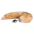 EasyToys Fox NO1 - metall analplugg med rävsvans (silver-röd)