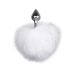 Easytoys Bunny NO1 - metall analplugg med kaninsvans (silver-vit)