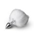 Easytoys Bunny NO1 - metall analplugg med kaninsvans (silver-vit)