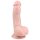 Easytoys - Dildo med sugkopp och pung (15 cm) - naturfärg