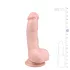 Easytoys - dildo med sugkopp och kulor - 15 cm - hudfärgad