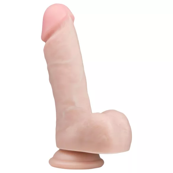 Easytoys - dildo med sugkopp och pung - 17,5 cm - natur