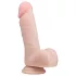 Easytoys - dildo med sugkopp och pung - 17,5 cm - natur