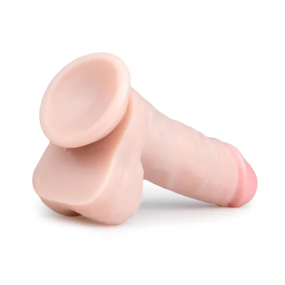 Easytoys - dildo med sugkopp och pung - 17,5 cm - natur