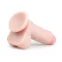 Easytoys - dildo med sugkopp och pung - 17,5 cm - natur