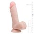 Easytoys - Dildo med sugkopp och testiklar (17,5 cm) - natur