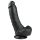 Easytoys - dildo med sugpropp och testiklar (20 cm) - svart
