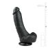 Easytoys - dildo med sugpropp och testiklar (20 cm) - svart