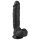 Easytoys - Dildo med sugpropp och testiklar (22,5 cm) - svart
