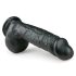 Easytoys - Dildo med sugpropp och testiklar (22,5 cm) - svart