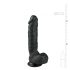 Easytoys - dildo med sugpropp och pung - svart 22,5 cm