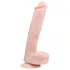 Easytoys - dildo med sugkopp och pung - stora 26,5cm - hudfärgad