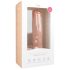 Easytoys - stor dildo med sugkopp och pung (29,5 cm) - naturfärg