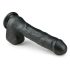 Easytoys - Stor dildo med sugkopp och pung (29,5 cm) - svart