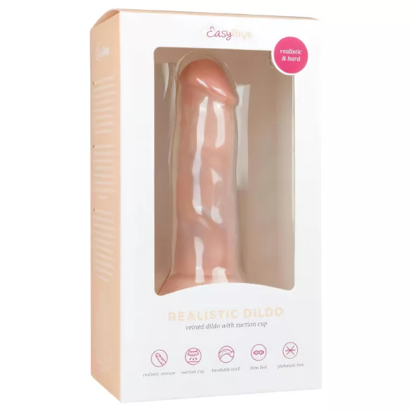 Easytoys - realistisk dildo med sugkopp - 15,5 cm - hudfärgad