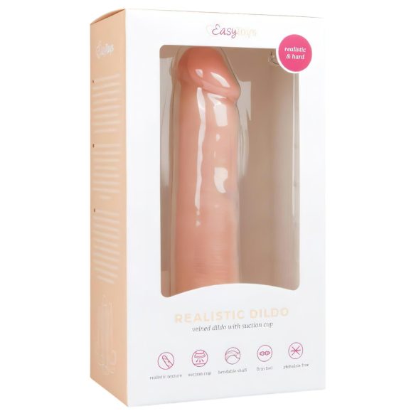 Easytoys - realistisk dildo med sugkopp - 20,5 cm - naturfärg