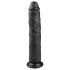 Easytoys - extra stor dildo med sugkopp (28,5 cm) - svart