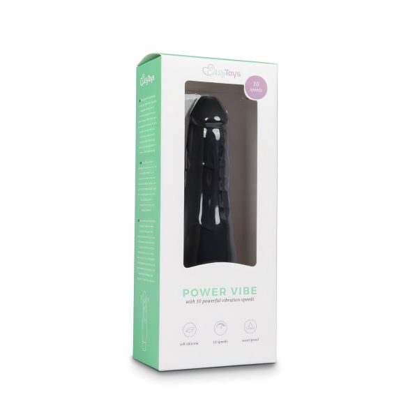 Easytoys Power Vibe - vibrator stav - silikon - svart