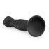 Easytoys Räfflad - sugkopp analdildo (14 cm) - svart