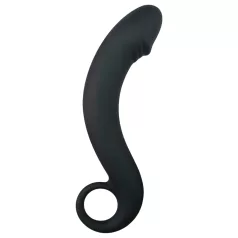 EasyToys - böjd analdildo - silikon - svart
