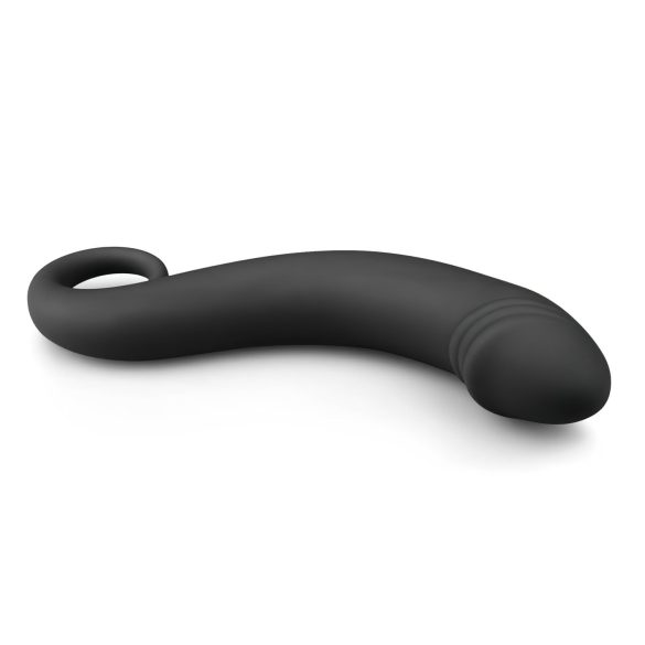 EasyToys - böjd analdildo - silikon - svart