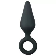 Easytoys - analplugg med ring - medium - svart