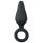 Easytoys Pointy Plug - analkula med ring - medium (svart)