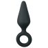 Easytoys Pointy Plug - analkula med ring - medium (svart)