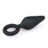 Easytoys Pointy Plug - analkula med ring - medium (svart)