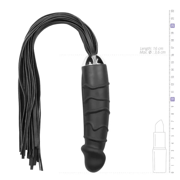 Easytoys - flogger och dildo - silikon svart