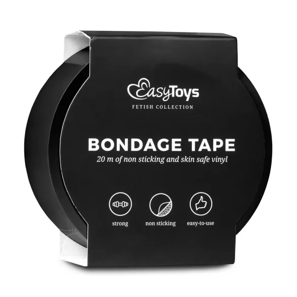 Easytoys - bondageband - svart - 20 meter