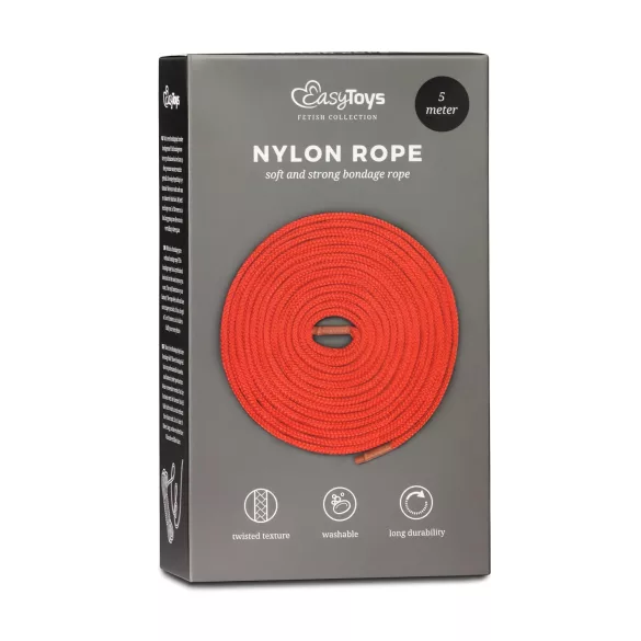 Easytoys Rep - bondage-rep (5 m, röd)