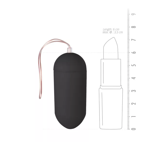 EasyToys - bärbart vibratorägg med fjärrkontroll (svart)