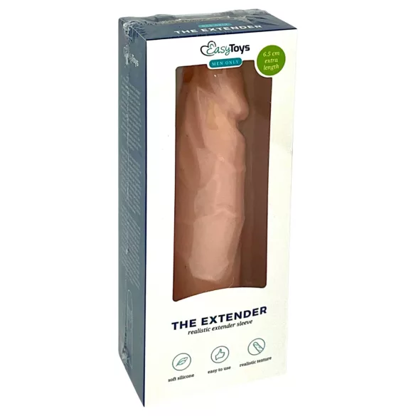 Easytoys - Flesh - penissleeve för förlängning (naturell) - 18 cm