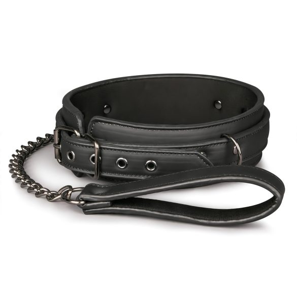 Easytoys - Fetisch Halsband och Koppel (Svart)