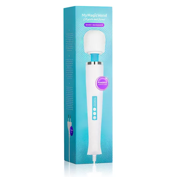 MyMagicWand - kraftfull massagevibrator - vit/blå