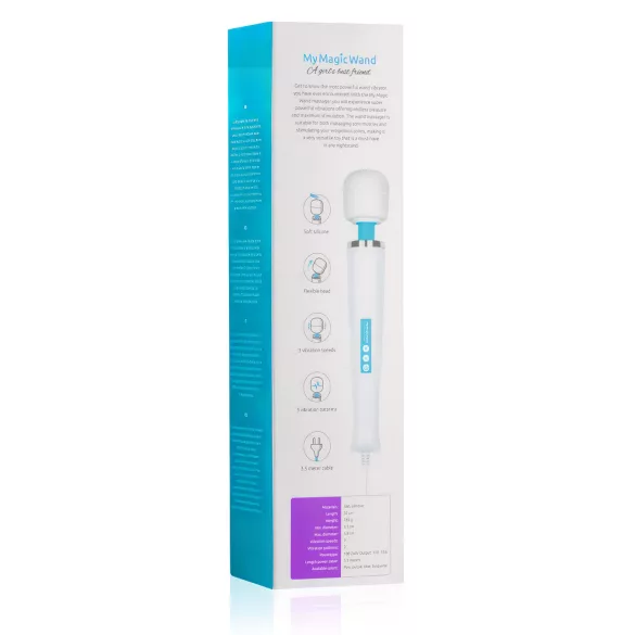 MyMagicWand - kraftfull massagevibrator - vit/blå