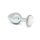 Rimba XS - Genomskinlig, stenprydd metallplugg (silver)
