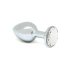 Rimba XS - Genomskinlig, stenprydd metallplugg (silver)
