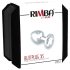 Rimba XS - metall analplugg - transparenta stenar - silver