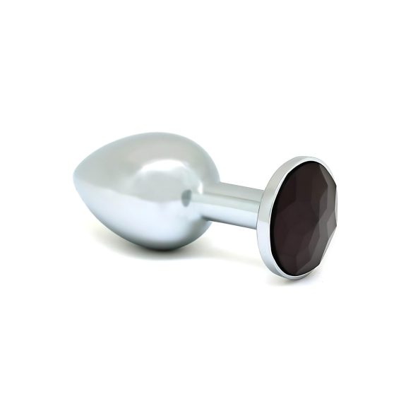 Rimba XS - svart glittrande metallanalplugg (silver)