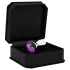 Rimba - analplugg med lila sten - metall - silverfärg