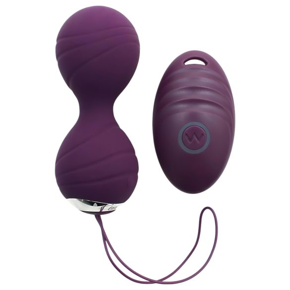 Rimba Cannes - Uppladdningsbart Vibrationsägg med fjärrkontroll (lila)