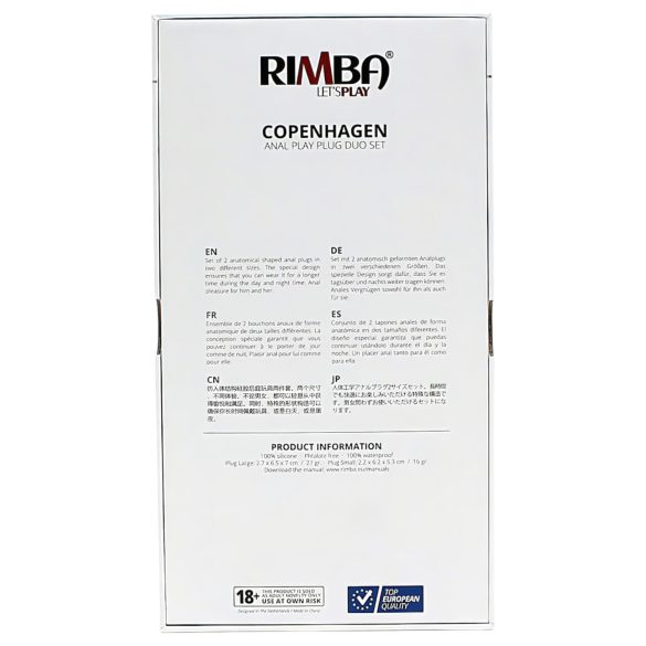 Rimba Copenhagen - analplugg set - 2-pack - rosa