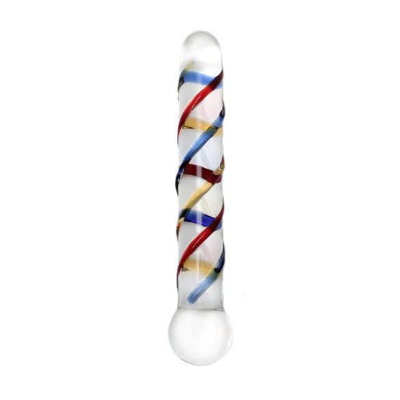 Rimba Rachella - dubbelglas dildo - transparent/färgad