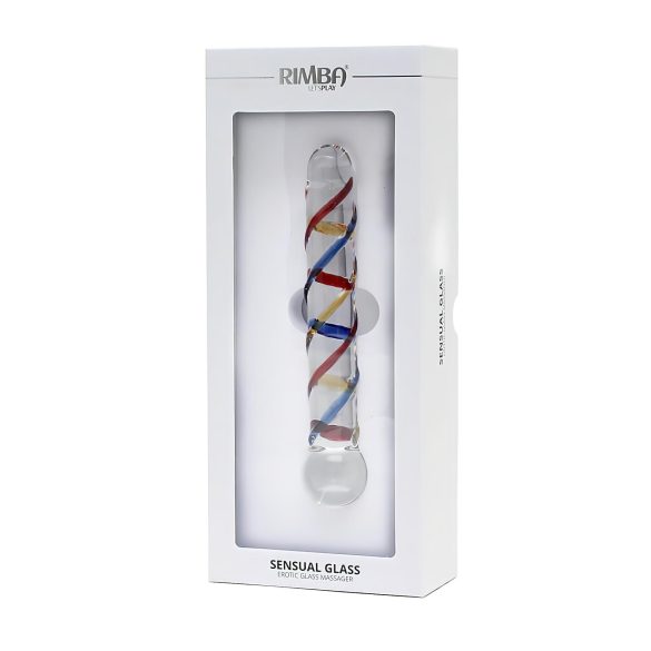 Rimba Rachella - dubbelglas dildo - transparent/färgad